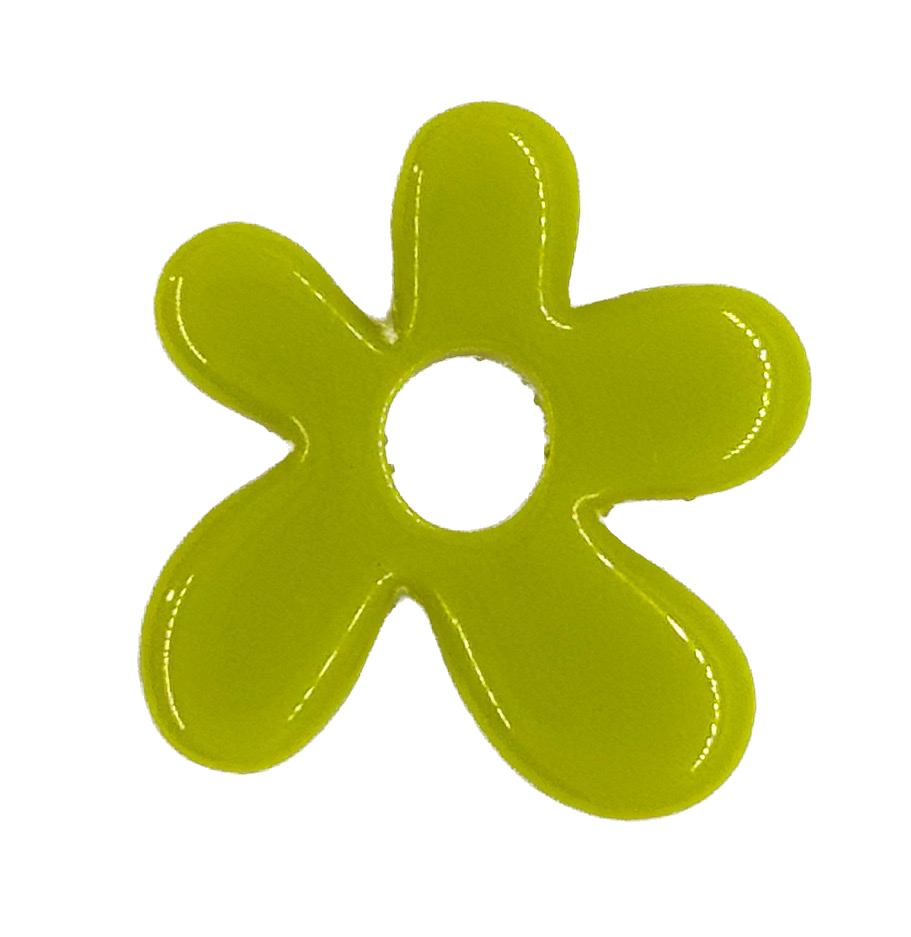 Flor resina (mod 1) verde x 1un  