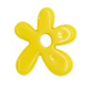 Flor resina (mod 2) amarilla x 1un 