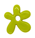 Flor resina (mod 2) verde x 1un  