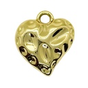 CCB dije corazón c/relieve dorado x 1un 