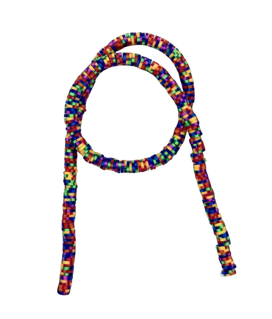 Tira Fimo plano 6mm jazpeada multicolor #69