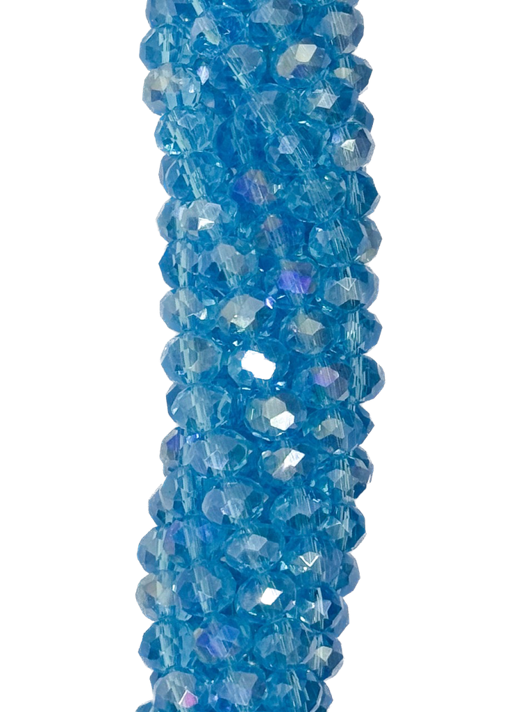 Cristal de roca 6mm celeste transparente tornasol 