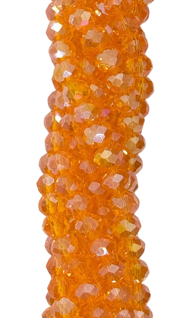 Cristal de roca 6mm naranja transparente tornasol (GF)