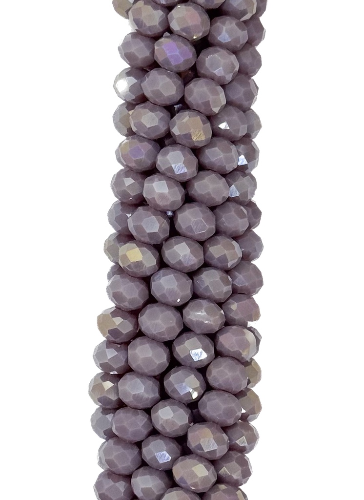 Cristal de roca 6mm lavanda opaco tornasol