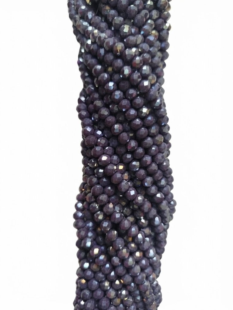 Cristal de roca 6mm lavanda osc. opaco tornasol (GF)