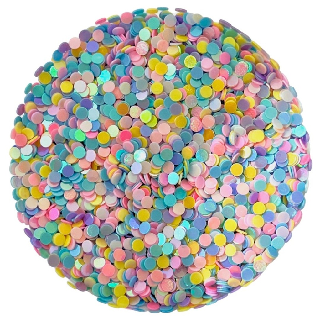 Mini lentejuela circulo chico multicolor pastel x 10gr  