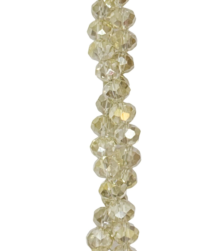 Cristal de roca 8mm beige transparente tornasol (GD)