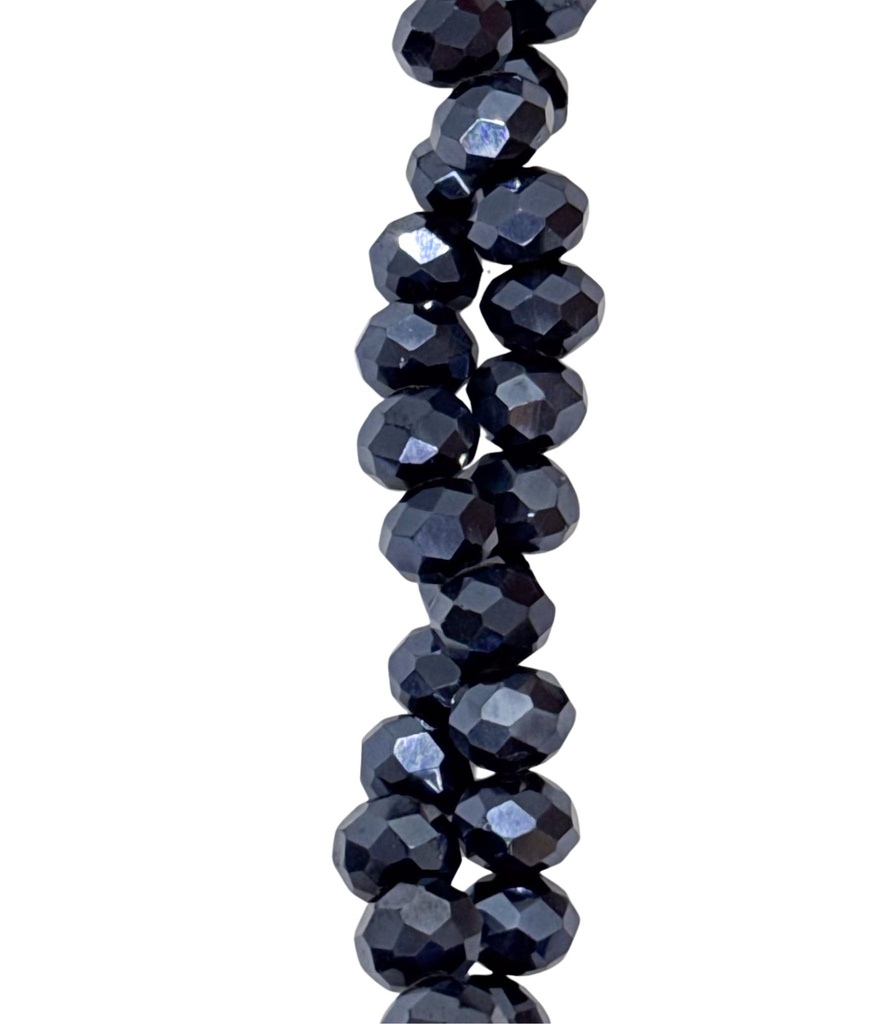 Cristal de roca 8mm peltre metalizado