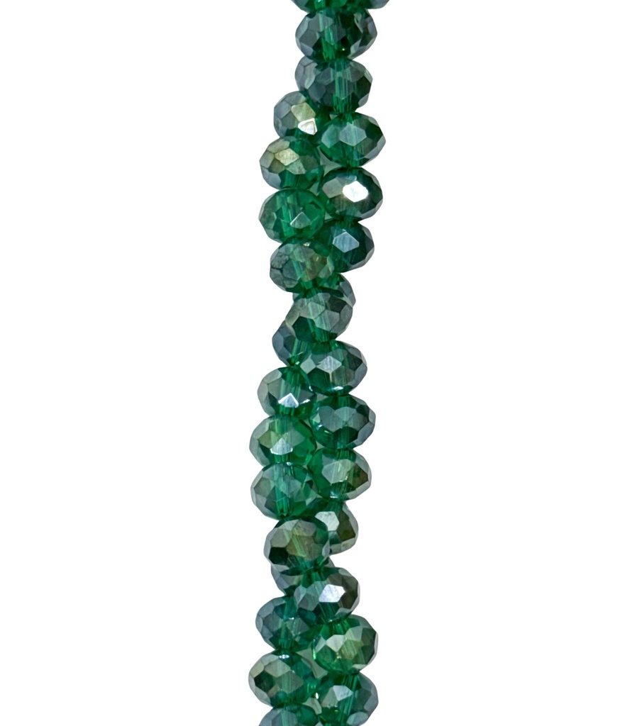 Cristal de roca 8mm verde transp. tornasol 