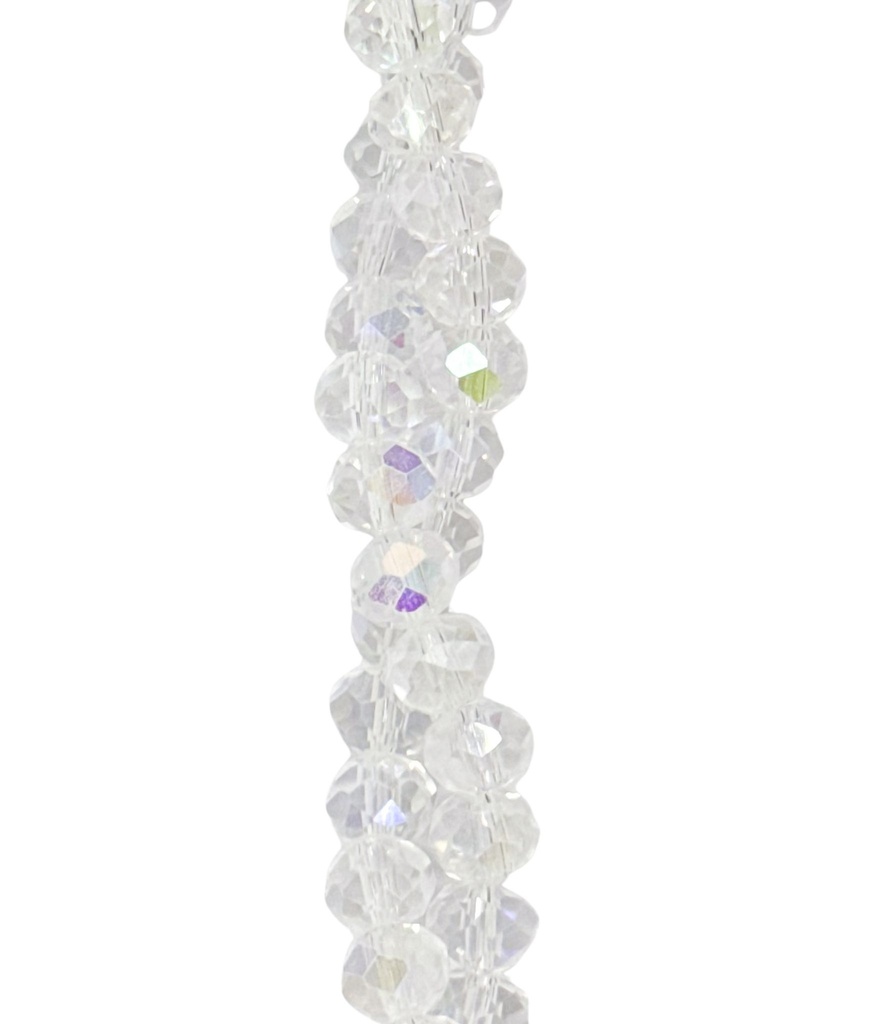 Cristal de roca 8mm transparente tornasol #B209