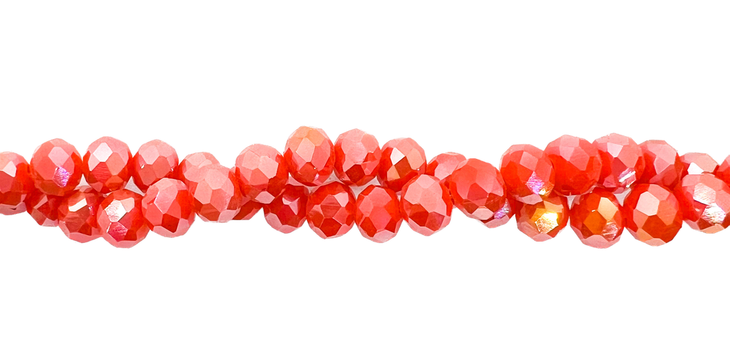 Cristal de roca 8mm coral tornasol