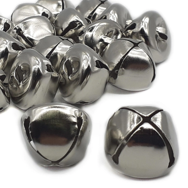 Cascabel plateado 15 mm x 10 un. 
