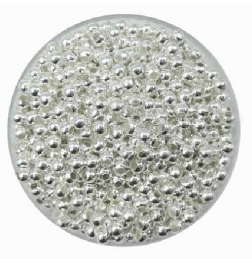 Bolitas metálicas plata 4mm 