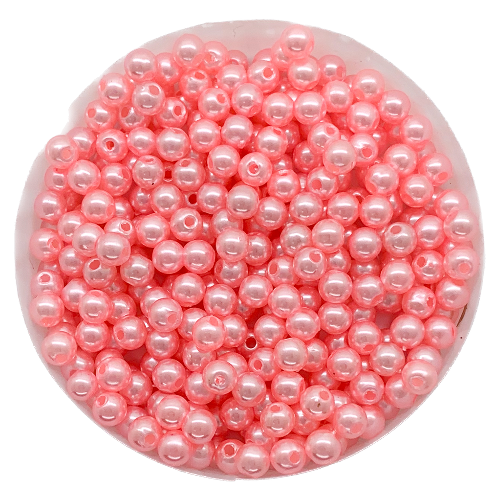 Perla plást. perlada rosa 4mm x 10g