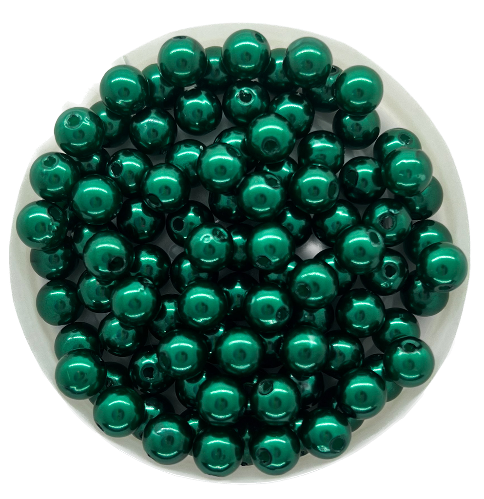 Perla plást. perlada verde 6mm x 10g