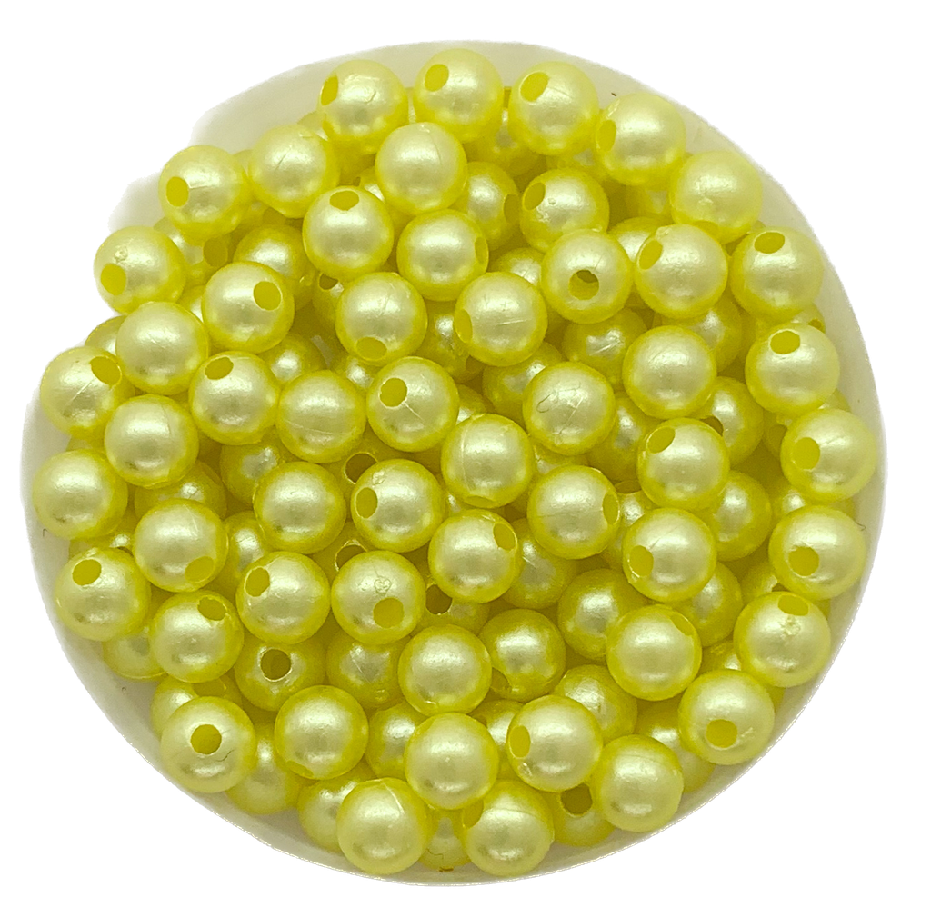 Perla plástica perlada amarillo claro 6mm x 20g