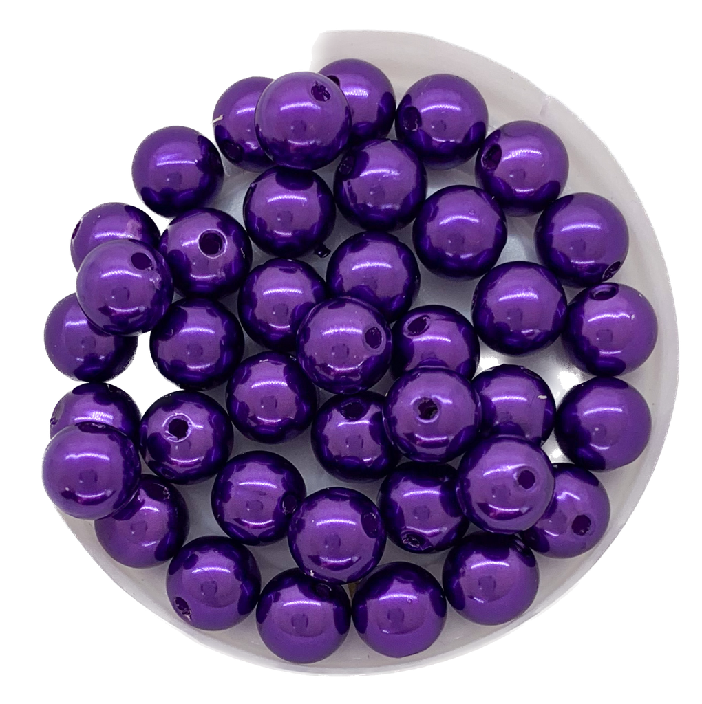 Perla plást. perlada violeta 8mm x 10g