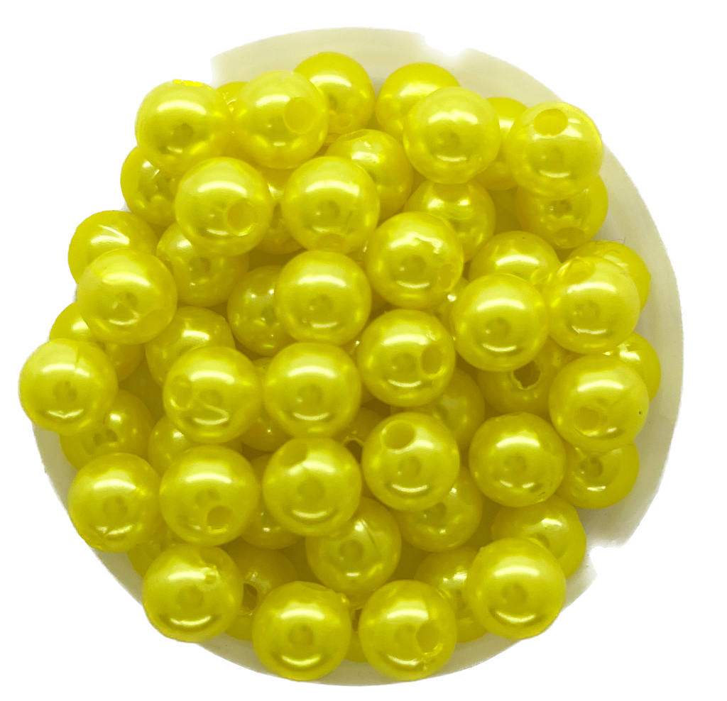 Perla plástica perlada amarillo 8mm x 20g