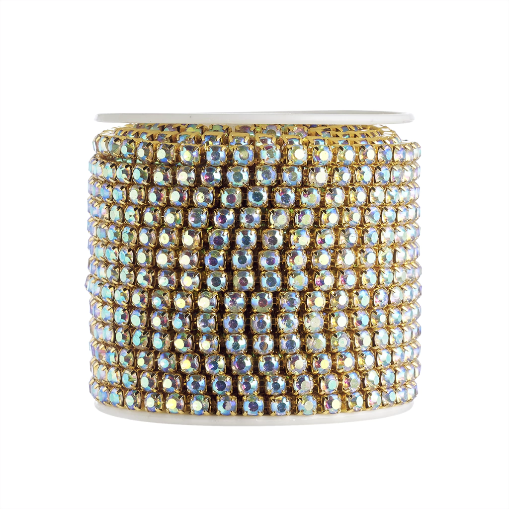 Strass cristal SS14 base oro #tornasol x 10Y 