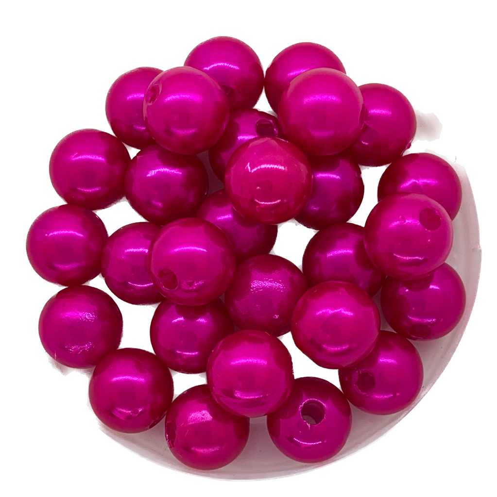 Perla plástica perlada magenta 10mm x 20g