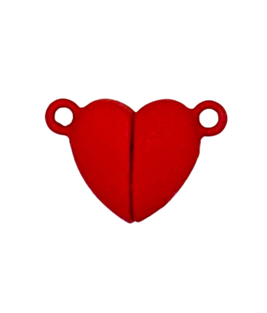 Dije/cierre imán corazón rojo 