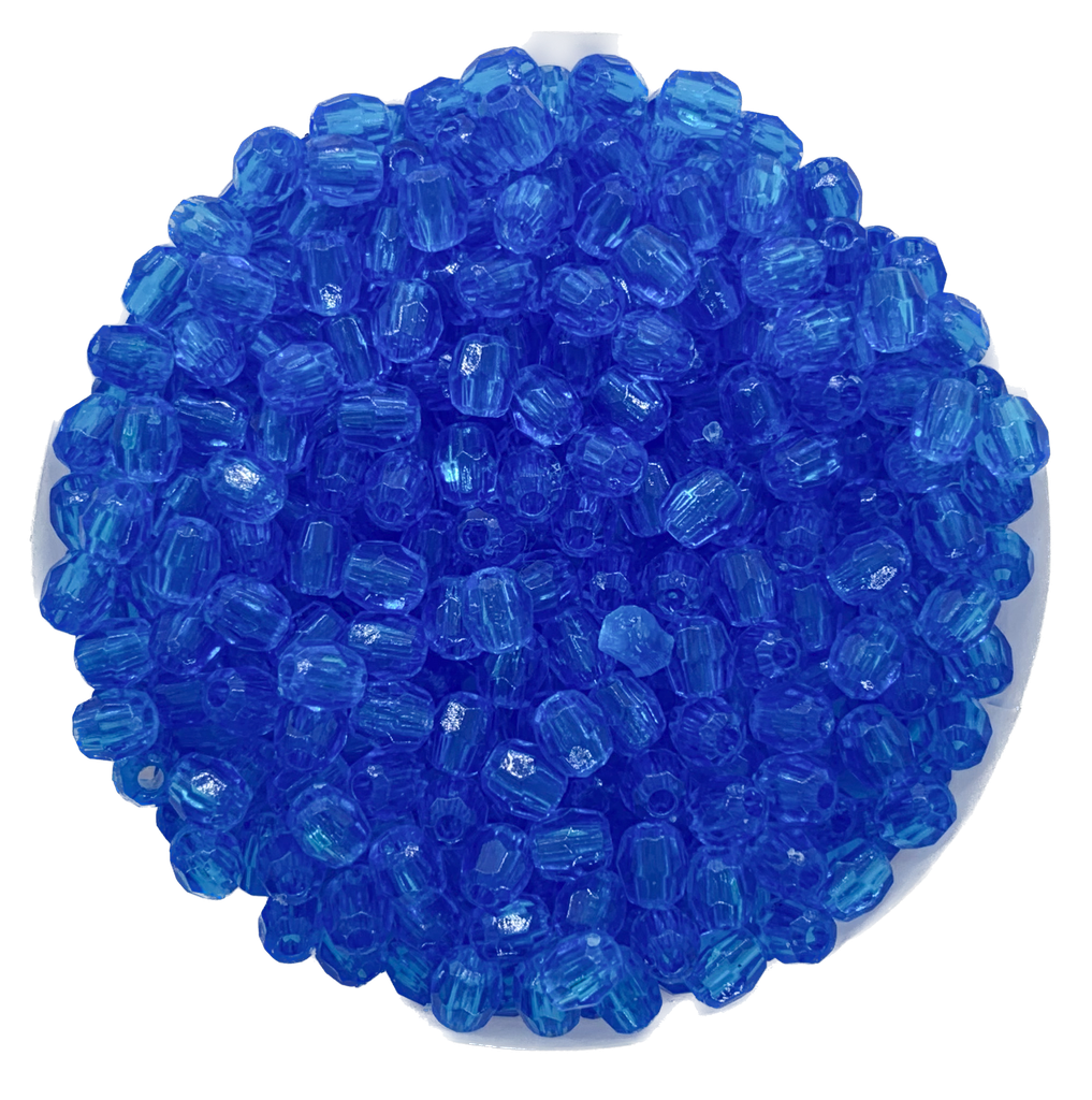 Perla plást. hexagonal celeste 4mm x 10gr.