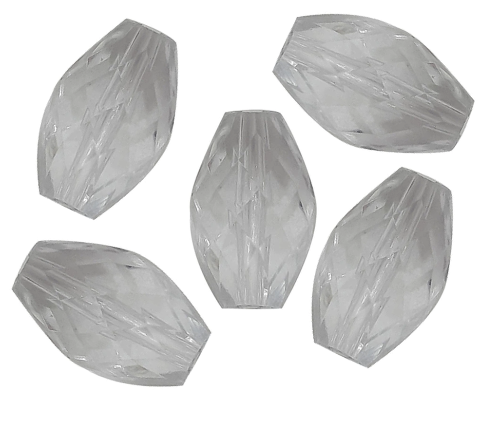 Cairel acrílico transp. semilla pasante 16x10mm x 20gr  
