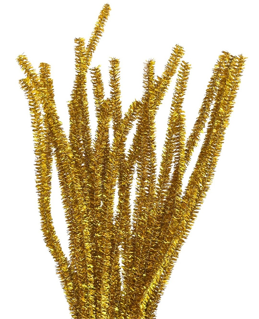 Limpia pipa lurex dorado x 10 un.  