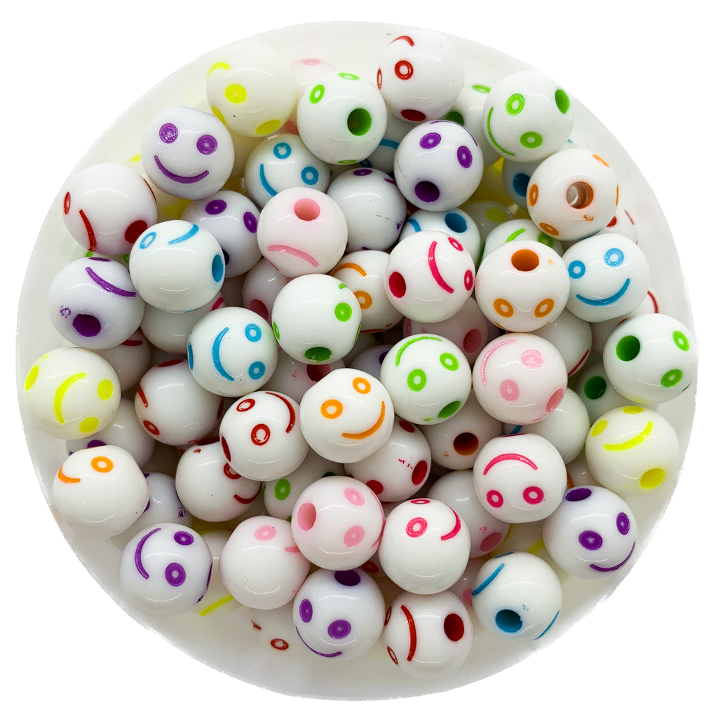 Smile bolita blanca c/color 10mm x 10 grs.