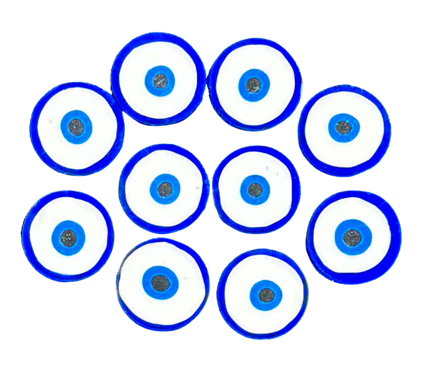 Fimo ojos turcos azules x 5 un.