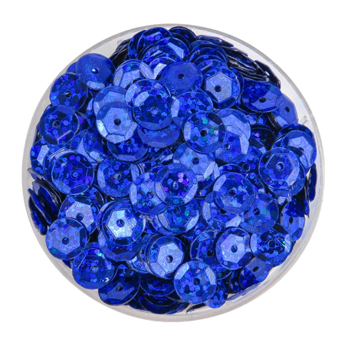 Lentejuela láser 8mm azul 