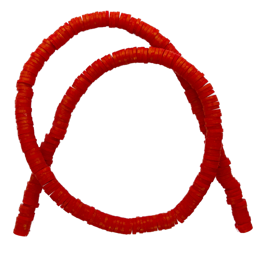 Tira Fimo plano 6mm rojo fuego