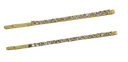 Invisible c/strass dorado simple x 2 un.