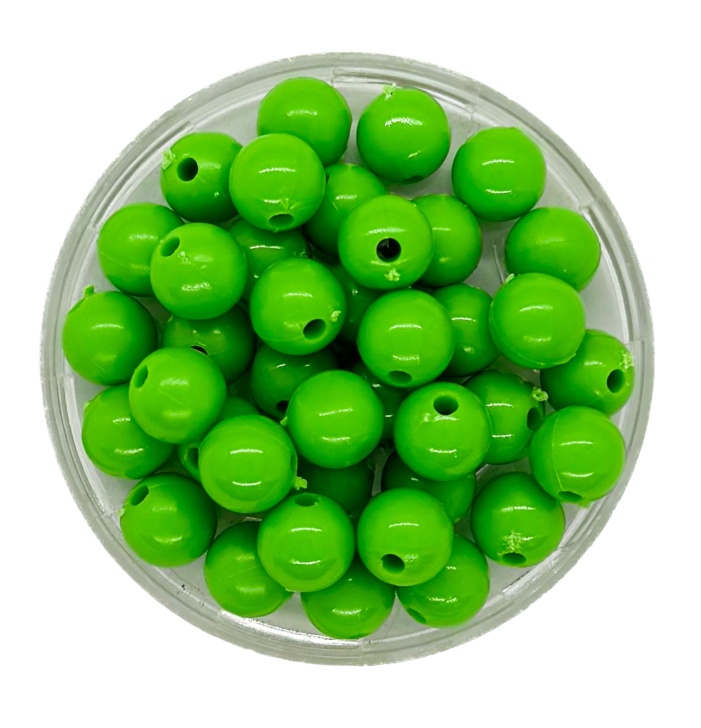 Bolita acrílico lisa verde manzana 8mm 