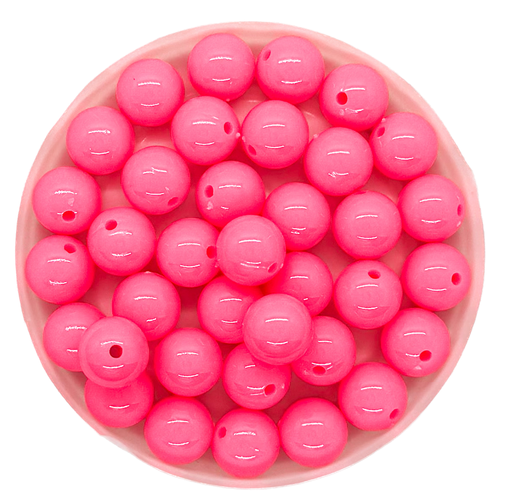 Bolita acrílico lisa rosa chicle 8mm 