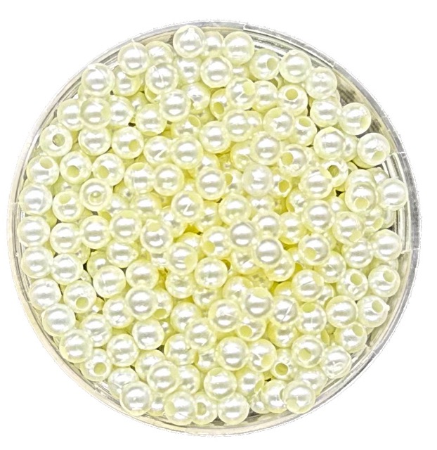 Perla plástica perlada natural 4mm