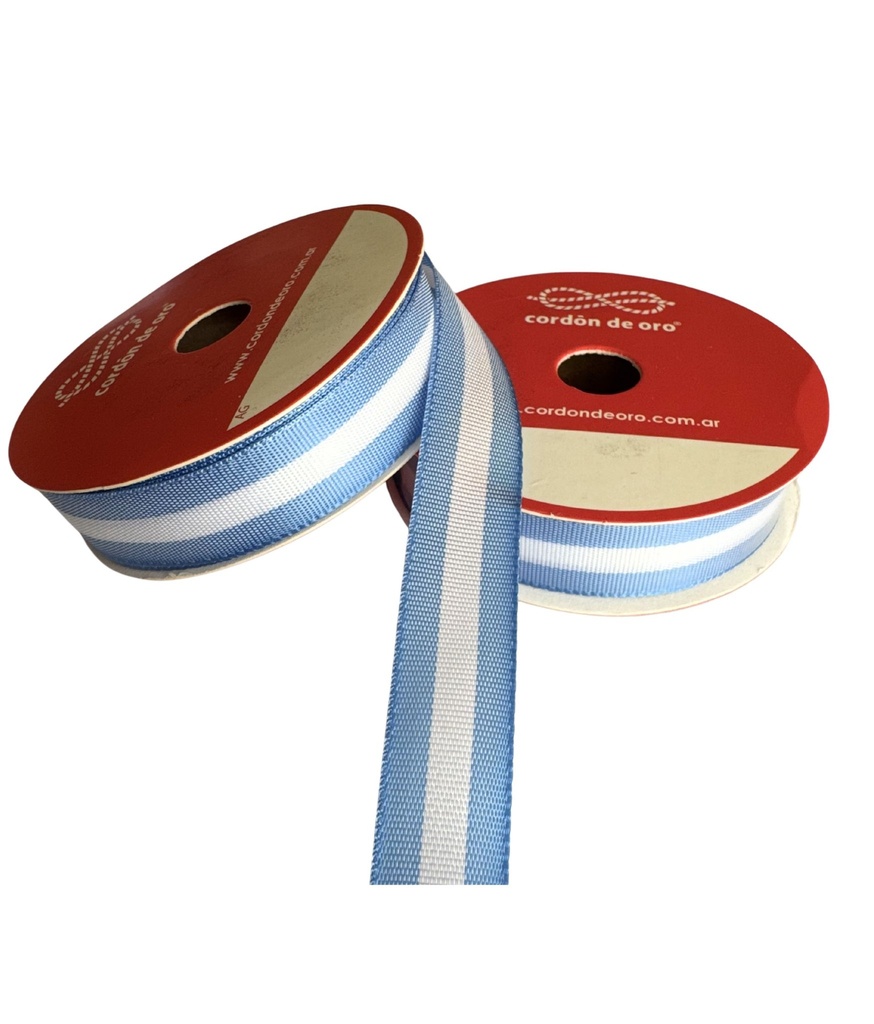 Cinta Bandera Argentina C. de O.  15mm x 10mt 