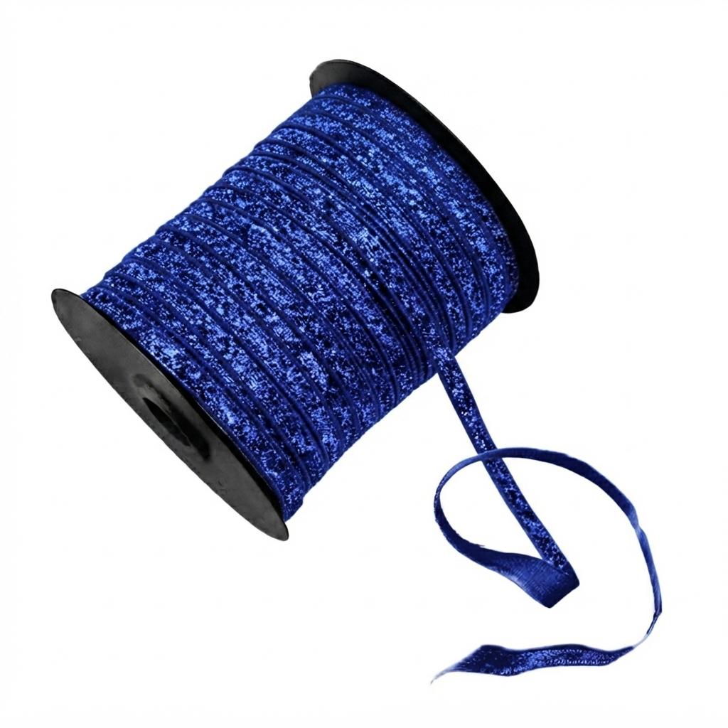 Cinta glitter 5mm azul