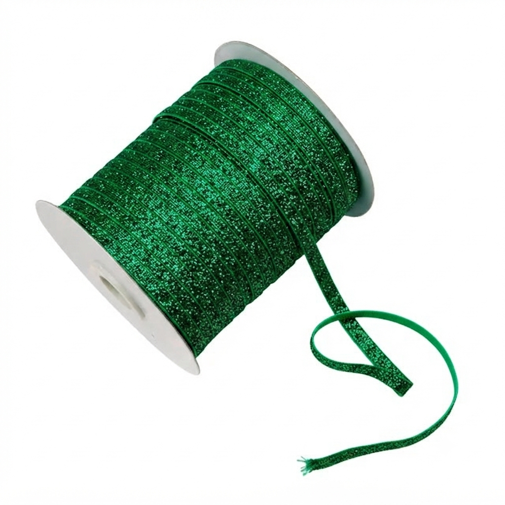 Cinta glitter 5mm verde