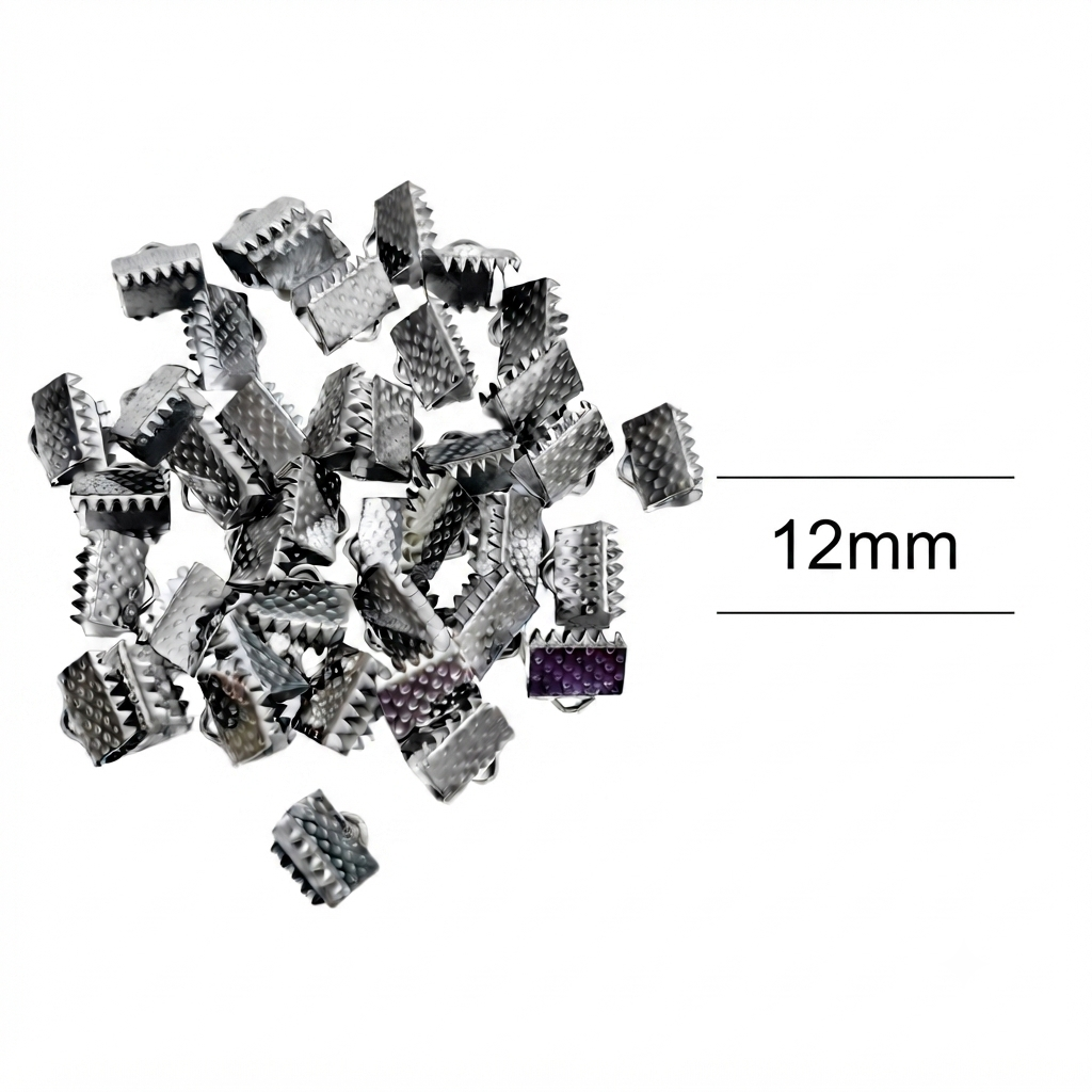 Cocodrilo metal plateado 12mm x 10g. 