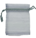 Bolsita de organza 8x6cm gris x 50un. 