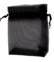 Bolsita de organza 8x6cm negra x 100un.