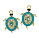 Dije fundición dorado tortuga (2) c/strass x 1 un.