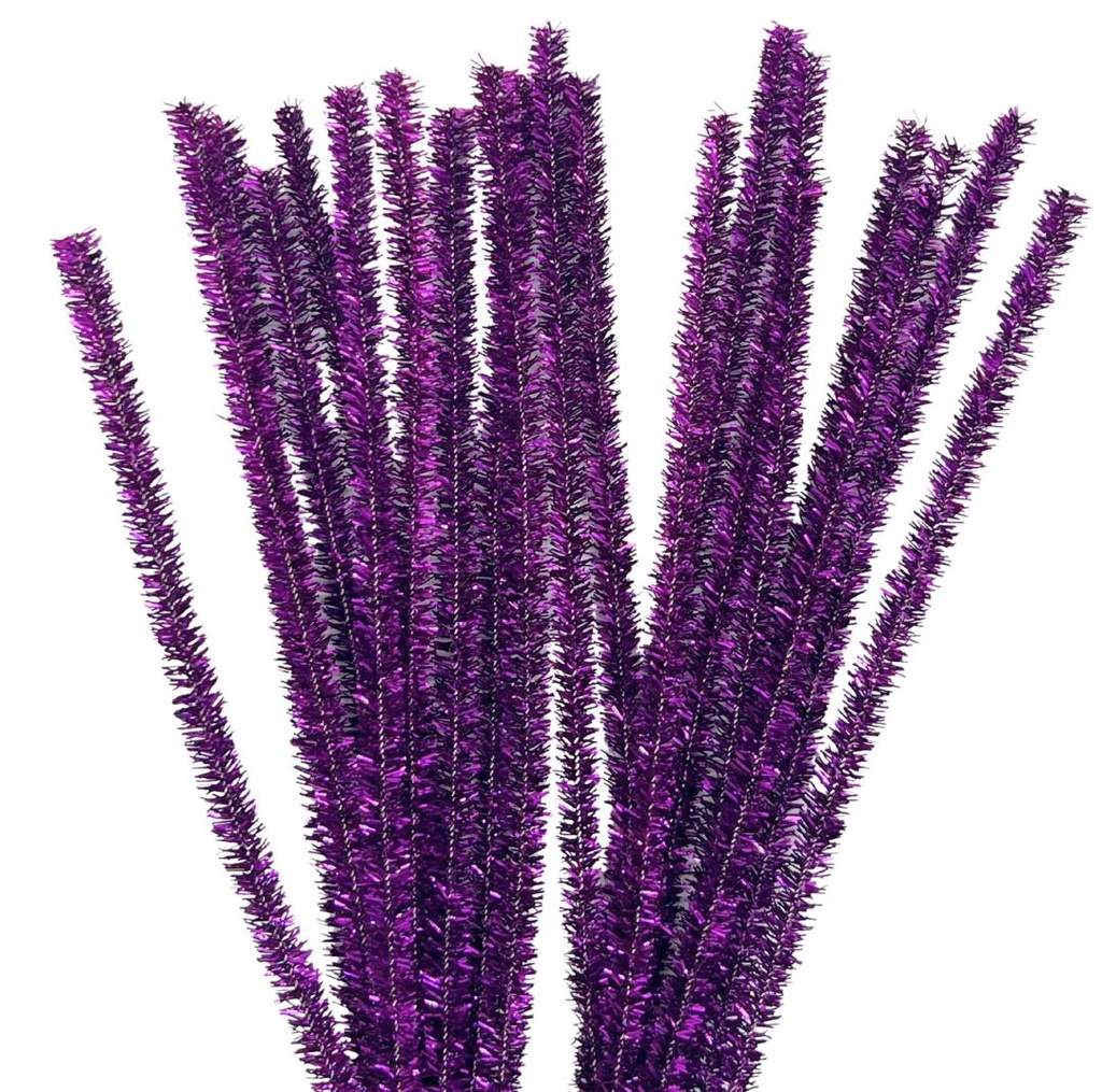 Limpia pipa lurex violeta x 100 un.   