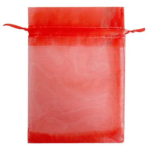 Bolsita de organza 13x19cm roja x 10un.  