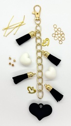 Set Llavero corazón Negro