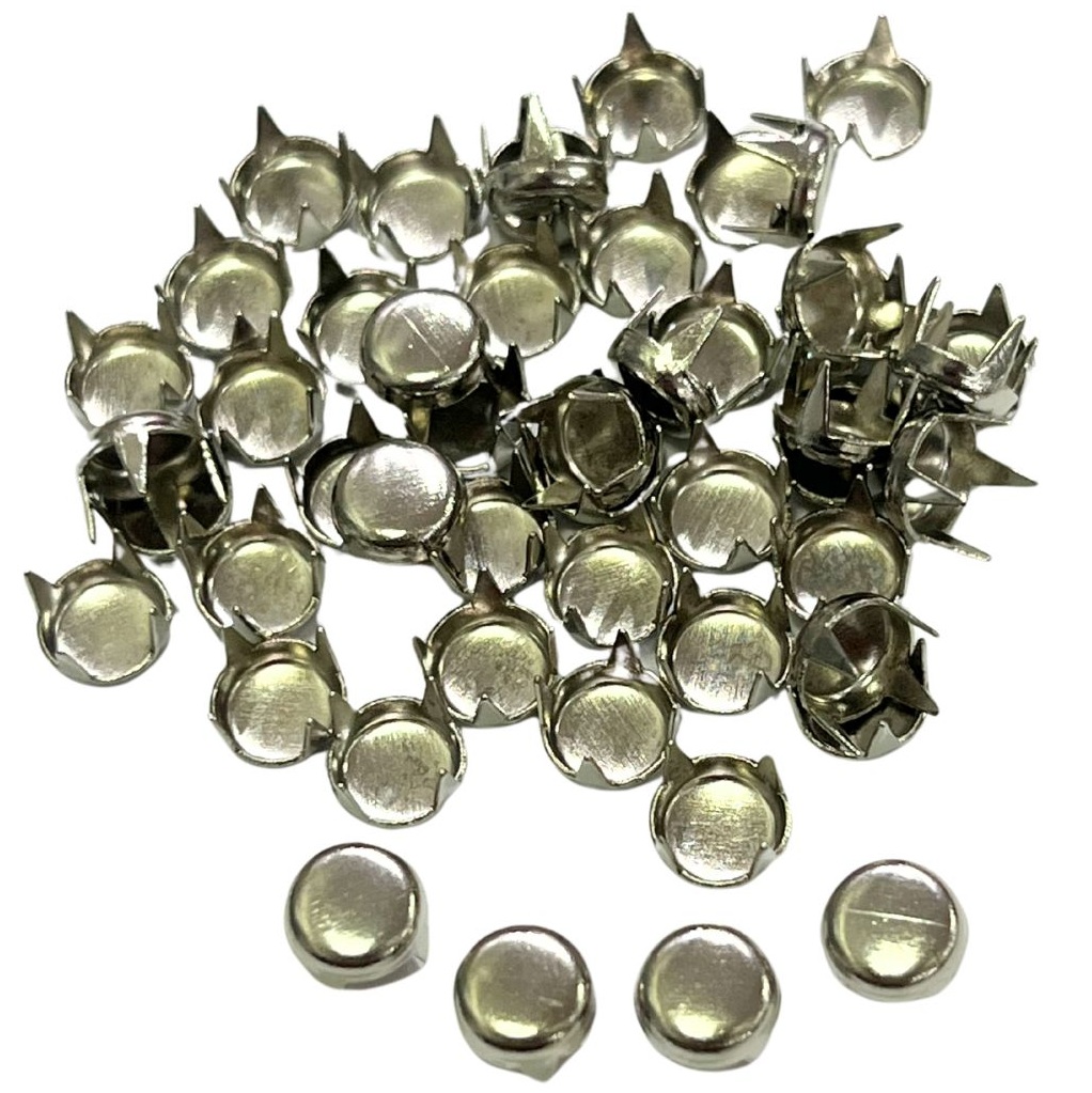 Tacha níquel redonda plana 5x5mm x 50un. 