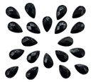 Gemas termopegables negra gota 8x12mm x 20un  
