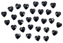Gemas termopegables negra corazón 8mm x 30un  