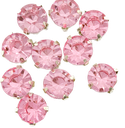 Gema engarzada redonda rosa brillo 8mm x 25un.